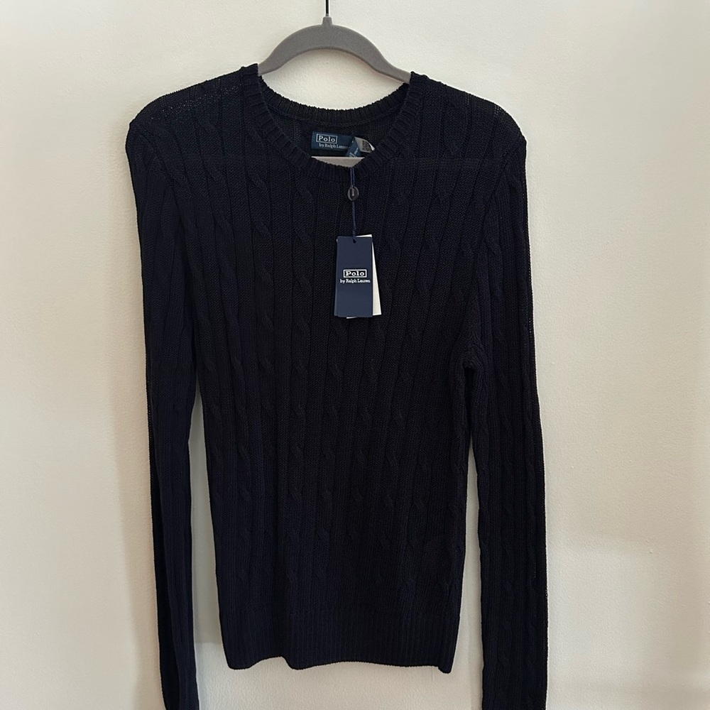 Women’s Ralph Lauren Cable Knit, Cotton-Blend Sweater- NEW with tags.